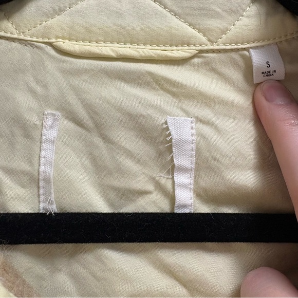 Wilfred Free Ganna Cropped Jacket Aritzia Plaid Wool Shacket Beige Camel Small - Picture 13 of 13